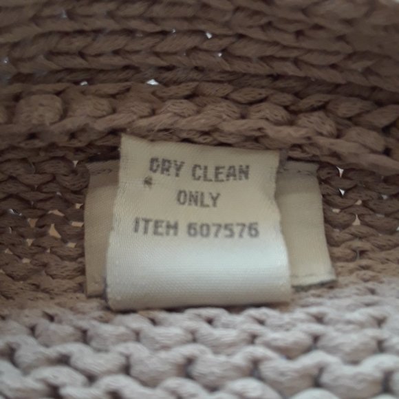 J. Jill 100% Silk Tan and Blue V Neck Knit Cardigan Sweater Size S - Picture 13 of 14